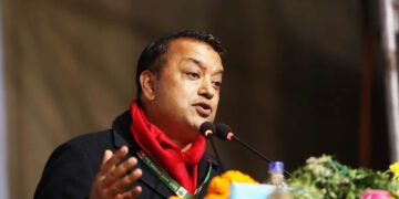 NC General Secretary Thapa presents organizational report in Mahasamiti meeting