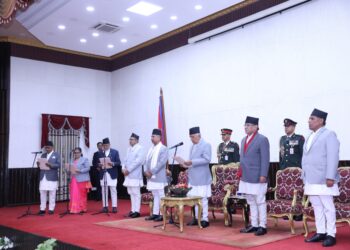 President Ram Chandra Paudel swears in newly appointed State chiefs