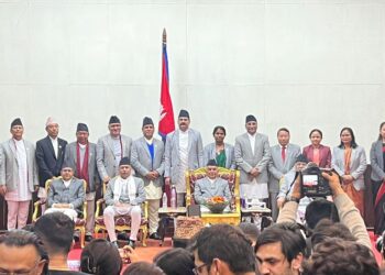 The new ministers sworn in this evening