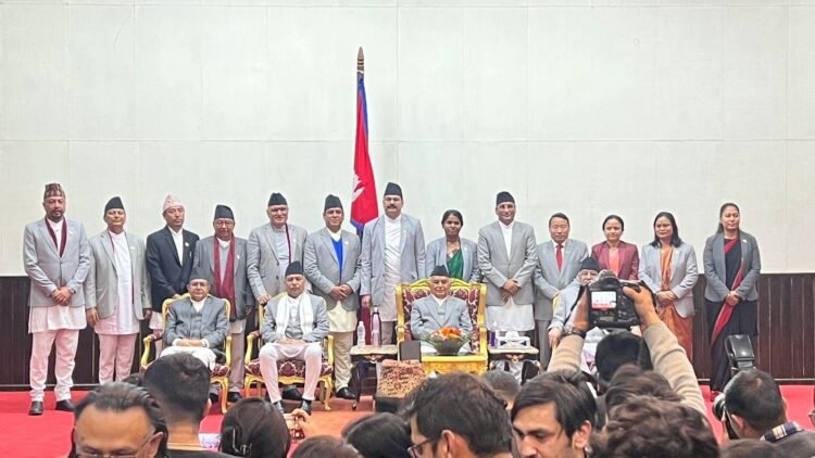 The new ministers sworn in this evening