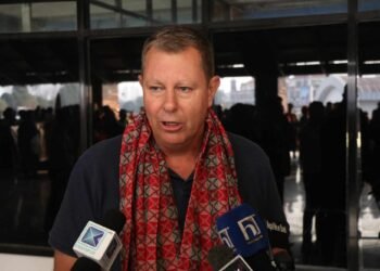 ICC Chairman Greg Barkley arrives in Kathmandu