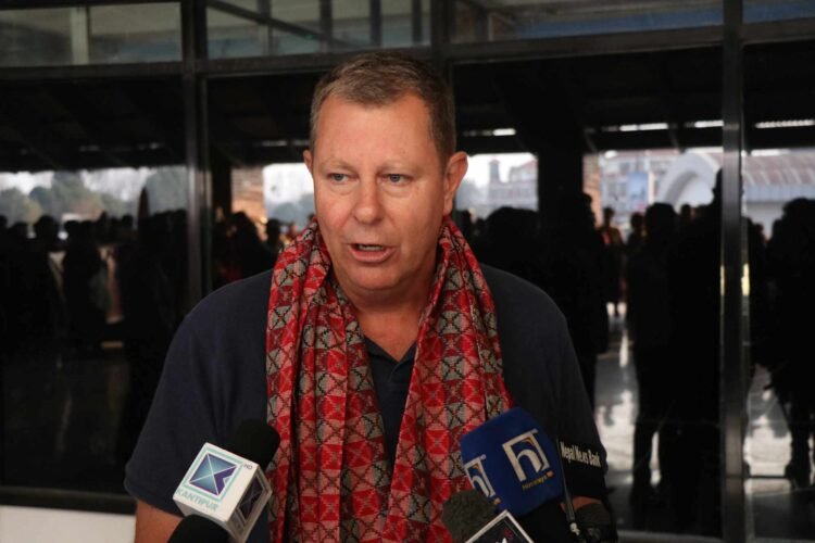 ICC Chairman Greg Barkley arrives in Kathmandu