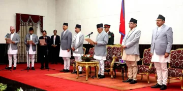 Three ministers from new coalition sworn in