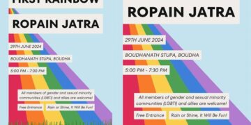 Mayako Pahichan Nepal celebrating first Rainbow Ropai Jatra Festival in Nepal