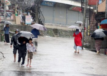 Rainfall taking place all over the country