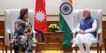 Foreign Minister Rana holds courtesy meeting with Indian PM Modi