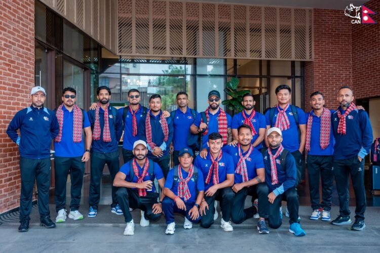 Nepali national cricket team departs for Sri Lanka for ICC World Cup League-2 preparations