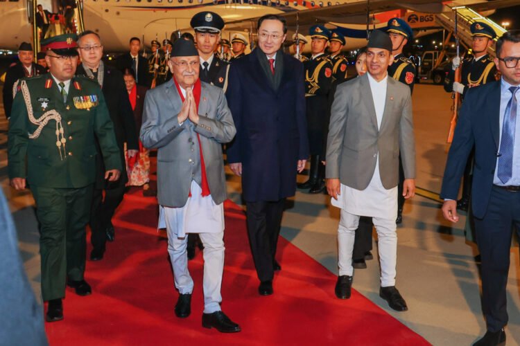 PM Oli arrives in Beijing