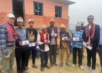 Distribution of Sports Equipment and Radios on the Annual Anniversary.