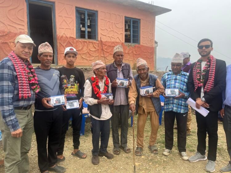 Distribution of Sports Equipment and Radios on the Annual Anniversary.