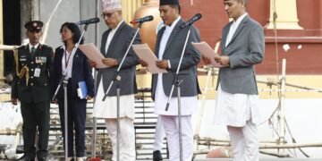 Three ministers sworn in by President Paudel