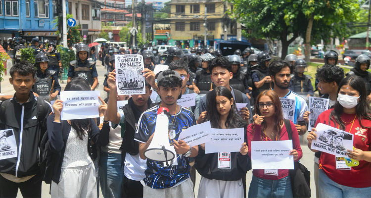 Class 12 result dispute sparks student protest in Kathmandu