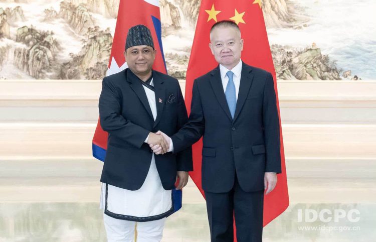 Foreign Minister Khanal meets Chinese official Liu Haixing in Beijing, discusses strengthening ties